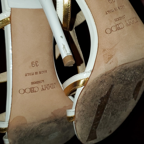 White open toe pumps - Picture 4 of 4